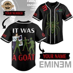 Custom Name And Number Eminem 3D Baseball Jersey Shirt