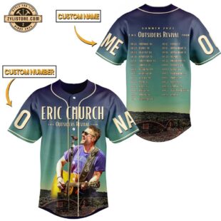 Custom Name And Number Eric Church 3D Baseball Jersey Shirt