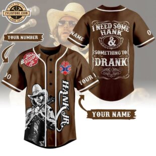 Custom Name And Number Hank Williams Jr. Baseball Jersey For Fans