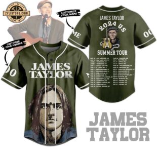 Custom Name And Number James Taylor Baseball Jersey For Fans