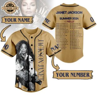 Custom Name And Number Janet Jackson Baseball Jersey For Fans