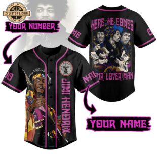 Custom Name And Number Jimi Hendrix Baseball Jersey For Fans