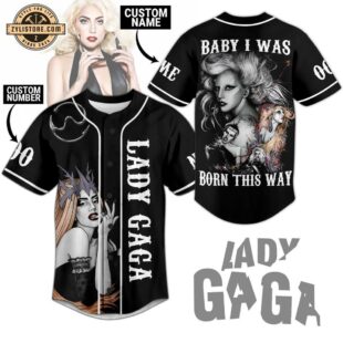 Custom Name And Number Lady Gaga Baseball Jersey For Fans