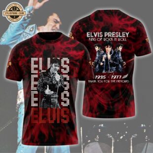 Elvis Presley King Of Rock All Over Print T-Shirt For Fans