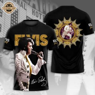 Elvis Presley Signature All Over Print T-Shirt For Fans