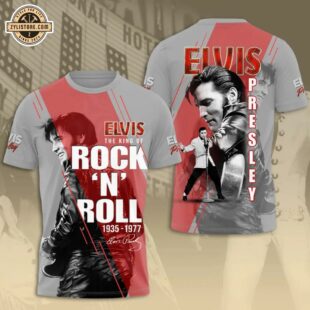 Elvis Presley The King Of Rock All Over Print T-Shirt For Fans