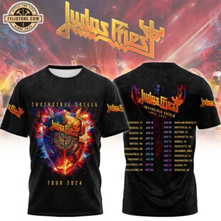 Judas Priest’s Invincible Shield Tour USA 2024 All Over Print T-Shirt For Fans