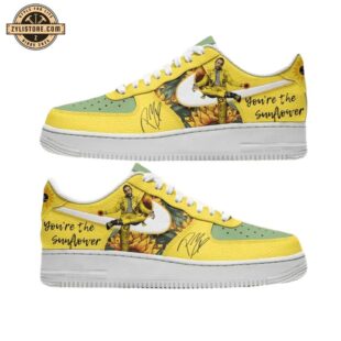 Post Malone Sunflower Music Air Force 1 Shoes For Fans