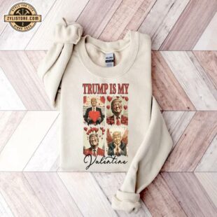 President Trump Valentine Sweatshirt For Valentine's Day