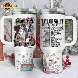 Taylor Swift The Eras Tour Music Stainless Steel Tumbler 40Oz With Handle