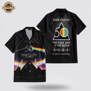 The Dark Side Of The Moon 50th Anniversary Pyramid Night Sky Hawaiian Shirt