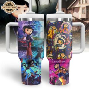 Coraline Cartoon Tumbler 40Oz With Handle