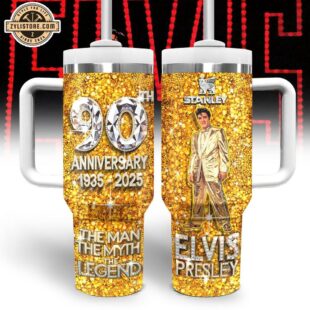 Elvis Presley Music 90s Tumbler 40Oz With Handle