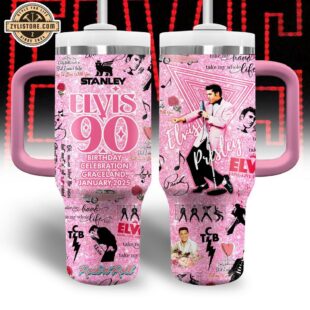 Elvis Presley Music Tumbler 40Oz With Handle