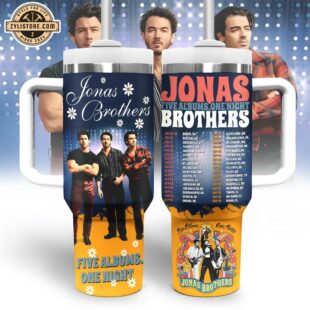 Jonas Brothers Music Tumbler 40Oz With Handle