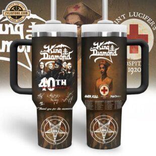 King Diamond Music Tumbler 40Oz With Handle