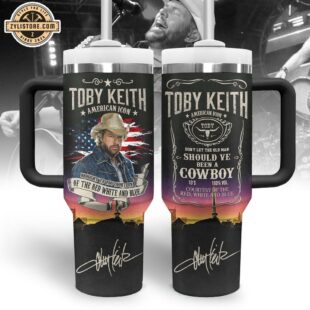 Toby Keith Music Tumbler 40Oz With Handle