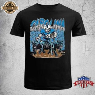 Carolina Panthers Retro Skeleton Unisex T-Shirt