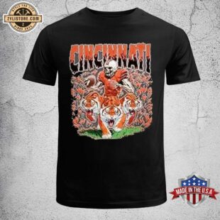 Cincinnati Bengals Retro Skeleton Unisex T-Shirt